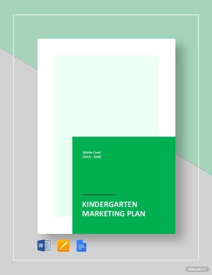 Kindergarten Marketing Plan Template
