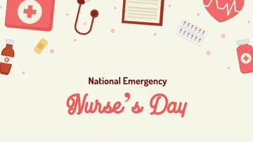 Free National Emergency Nurse???s Day Design Background Template to Edit Online