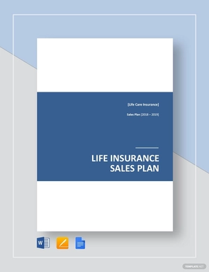 Life Insurance Sales Plan Template