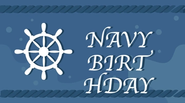Free Navy Birthday Background Template to Edit Online