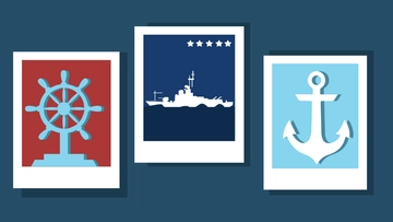 Free Navy Birthday Photo Background Template to Edit Online