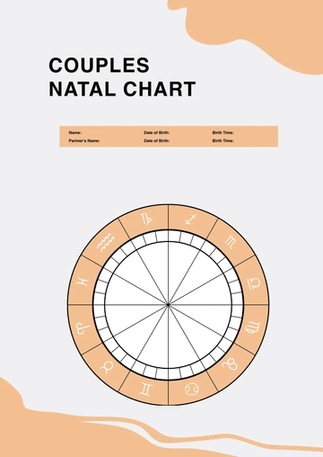 Free Couples Natal Chart Template to Edit Online
