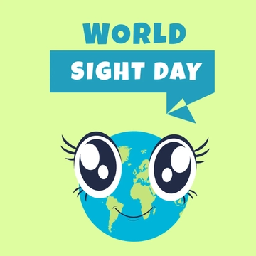 Free World Sight Day Cartoon Clipart Template to Edit Online
