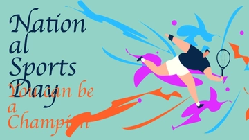 Free National Sports Day Flyer Background Template to Edit Online