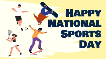 Free Happy National Sports Day Background Template to Edit Online