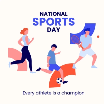 Free National Sports Day Poster Vector Template to Edit Online