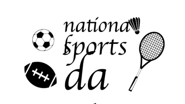Free National Sports Day Drawing Background Template to Edit Online