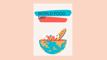 Free World Food Day Invitation Background Template to Edit Online