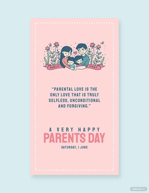 Parents Day WhatsApp Image Template