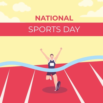 Free National Sports Day Clipart Template to Edit Online