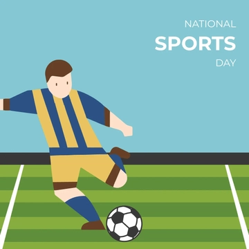 Free National Sports Day Drawing Clipart Template to Edit Online