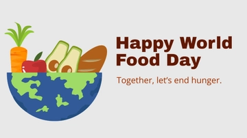 Free World Food Day Greeting Card Background Template to Edit Online
