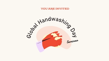 Free Global Handwashing Day Invitation Background Template to Edit Online