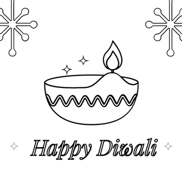 Free Cute Diwali Drawing Template to Edit Online