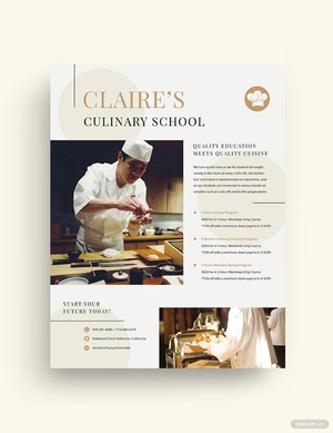 Culinary School Flyer Template