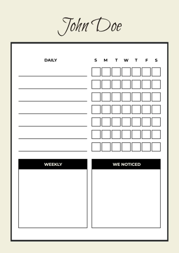 Free Boho Family Chore Chart Template to Edit Online