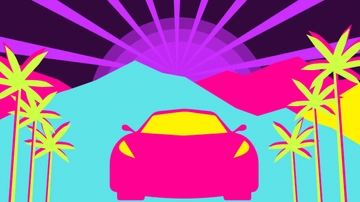 Free Neon Poster Background Template to Edit Online