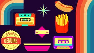 Free Neon Retro Background Template to Edit Online