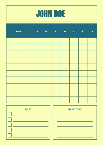 Free 2-3 Multiple Kids & Family Chore Chart Template to Edit Online