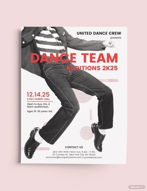Dance Team Audition Flyer Template