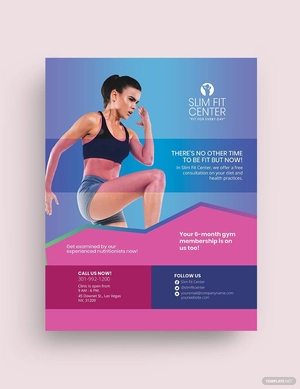 Fitness Health Center Flyer Template