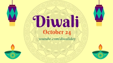 Free Diwali YouTube Cover Template to Edit Online