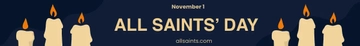Free All Saints' Day Website Banner Template to Edit Online