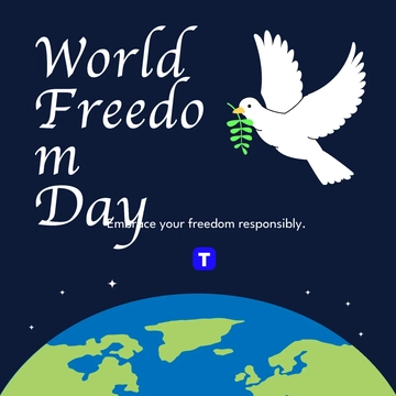 Free World Freedom Day Poster Vector Template to Edit Online