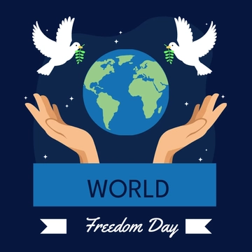 Free World Freedom Day Celebration Clipart Template to Edit Online