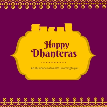 Free Dhanteras Poster Vector Template to Edit Online