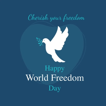 Free World Freedom Day Wishes Clipart Template to Edit Online