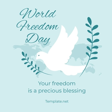 Free World Freedom Day Flyer Vector Template to Edit Online