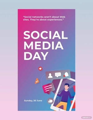 Social Media Day Whatsapp Image Template