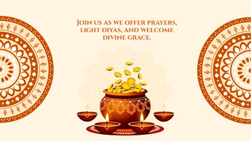 Free Dhanteras Invitation Background Template to Edit Online
