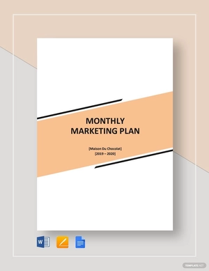 Monthly Marketing Plan Template