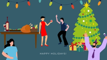 Free Christmas Party Background Template to Edit Online