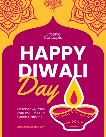 Free Diwali Day Flyer Template to Edit Online