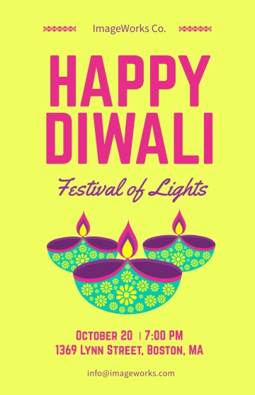Free Diwali Poster Template to Edit Online