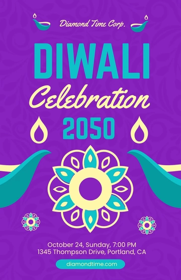Free Diwali Event Poster Template to Edit Online