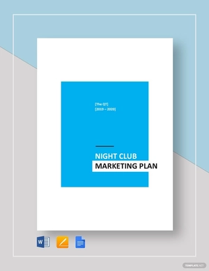 Nightclub Marketing Plan Template