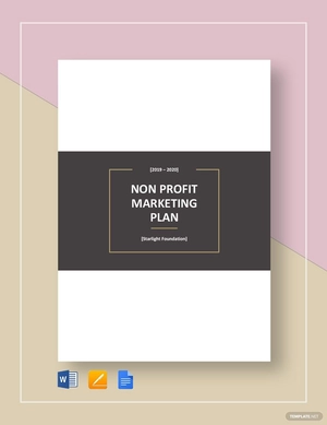 Simple Nonprofit Marketing Plan Template