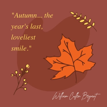 Free Autumn Quote Vector Template to Edit Online