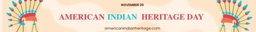 Free American Indian Heritage Day Website Banner Template to Edit Online