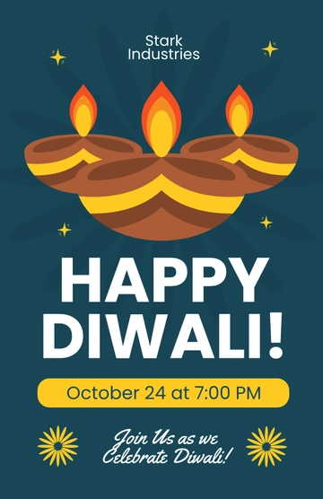 Free Happy Diwali Poster Template to Edit Online