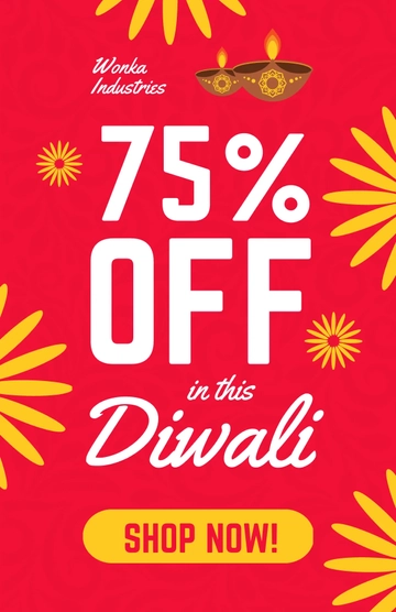 Free Diwali Advertisement Poster Template to Edit Online