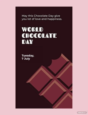 World Chocolate Day WhatsApp Image Template