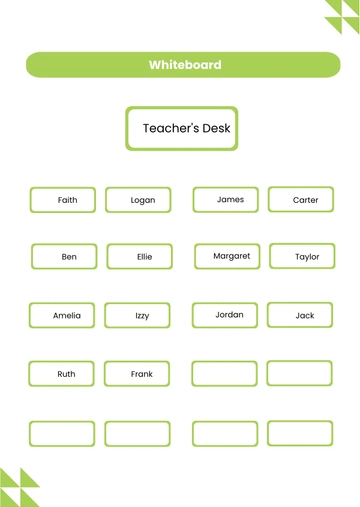 Free Simple Classroom Seating Chart Template to Edit Online