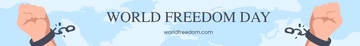 Free World Freedom Day Website Banner Template to Edit Online