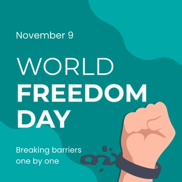Free World Freedom Day WhatsApp Post Template to Edit Online