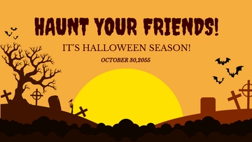 Free Halloween Youtube Cover Template to Edit Online